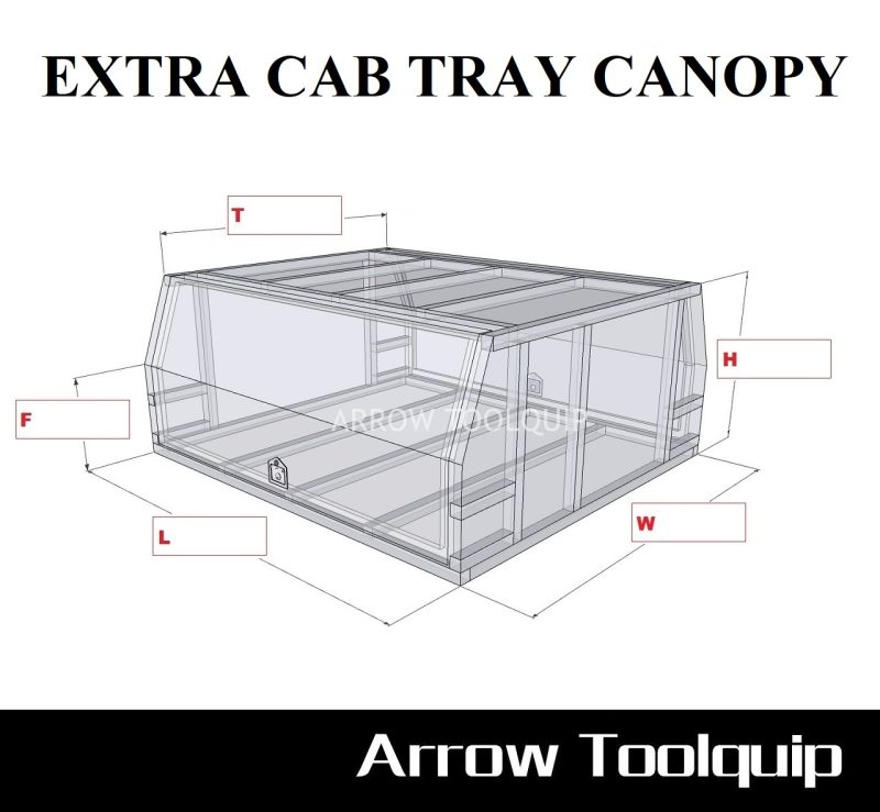 3 ACUSTOM UTE TOOLBOX - EXTRA CAB CANOPY