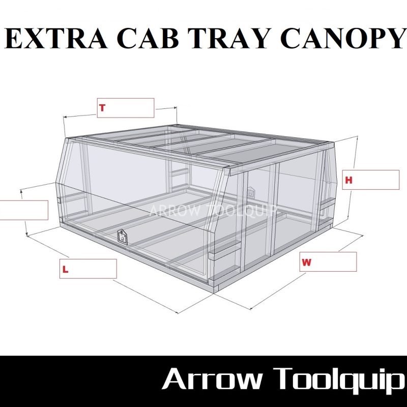 3 ACUSTOM UTE TOOLBOX - EXTRA CAB CANOPY