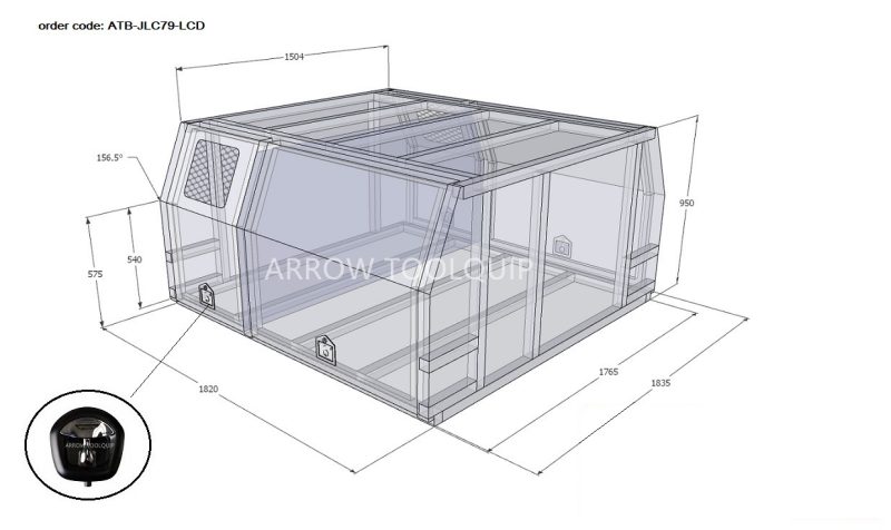 LANDCRUISER 79 SERIES GENUINE TRAY JACK OFF CANOPY - FULL DOG CAGE - Image 2