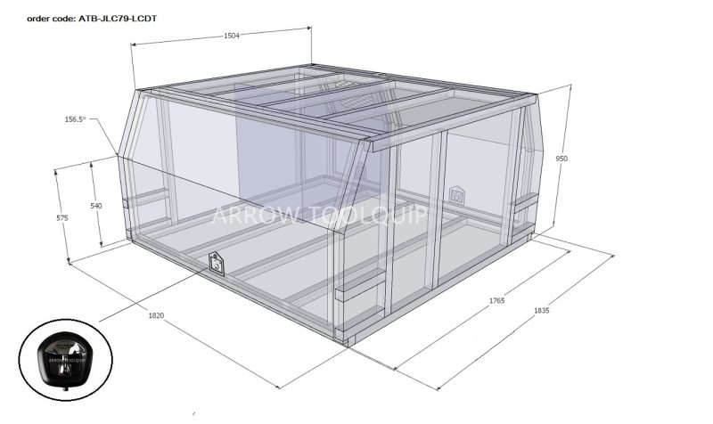LANDCRUISER 79 SERIES GENUINE TRAY JACK OFF CANOPY - HALF DOG CAGE - Image 2