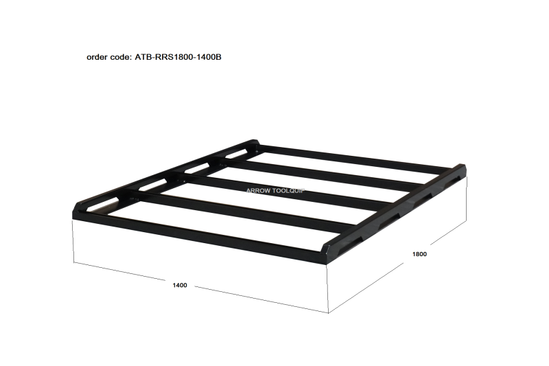 ALUMINIUM ROOF RACK ATB-RRS1800x1320-B - Image 2