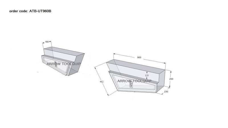 ALUMINIUM UNDERTRAY TOOLBOX 2 ATB-UT960B - Image 2