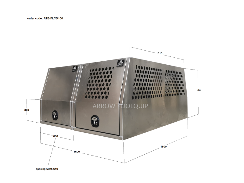 ALUMINIUM UTE TOOLBOX CANOPY 4 ATB-FLCD160 - Image 2