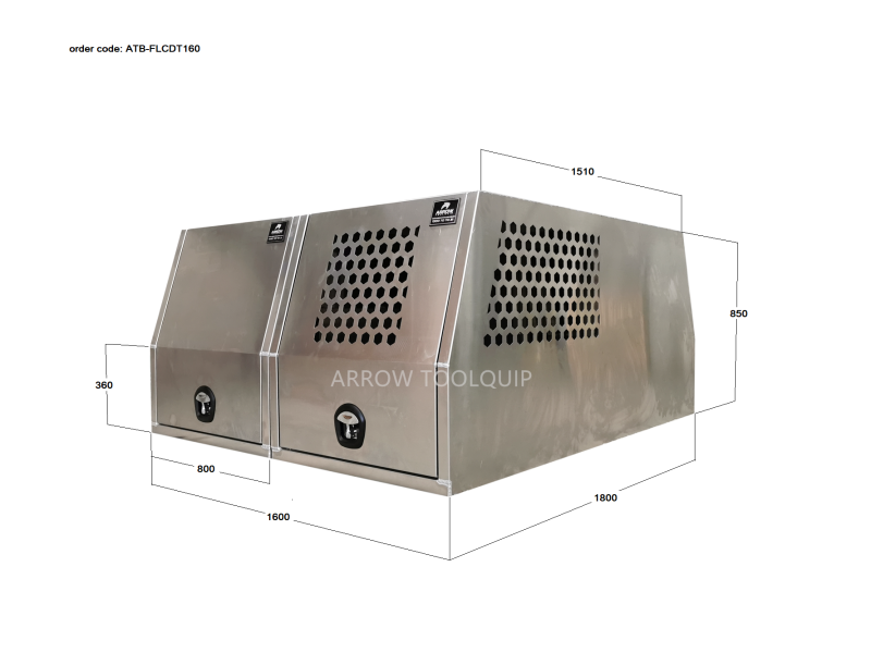 ALUMINIUM UTE TOOLBOX CANOPY 4 ATB-FLCDT160 - Image 2