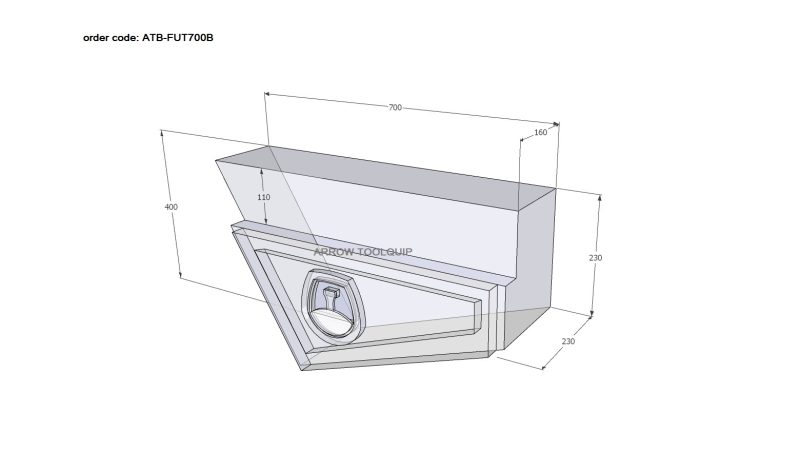 ALUMINIUM UNDERTRAY TOOLBOX 1 ATB-FUT700B - Image 2