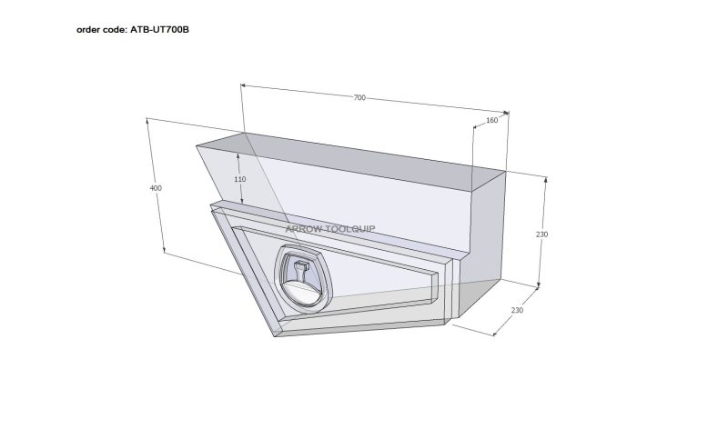 ALUMINIUM UNDERTRAY TOOLBOX 1 ATB-UT700B - Image 2