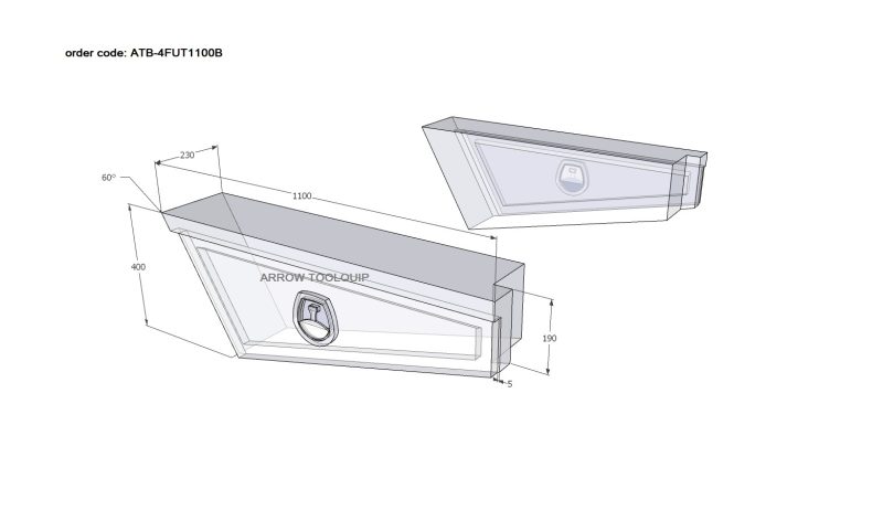 ALUMINIUM UNDERTRAY TOOLBOX 4 ATB-4FUT1100B - Image 2