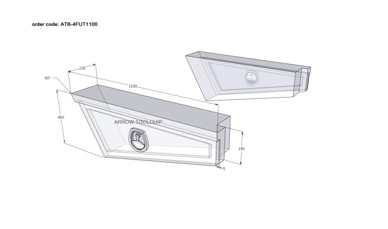 ALUMINIUM UNDERTRAY TOOLBOX 4 ATB-4FUT1100 - Image 2
