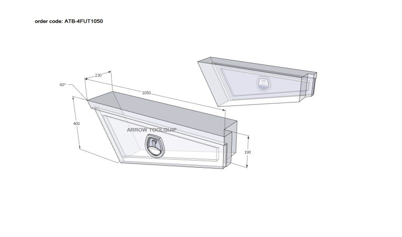 ALUMINIUM UNDERTRAY TOOLBOX 4 ATB-4FUT1050 - Image 2