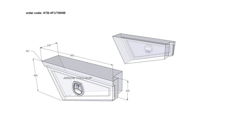 ALUMINIUM UNDERTRAY TOOLBOX 3 ATB-4FUT900B - Image 2