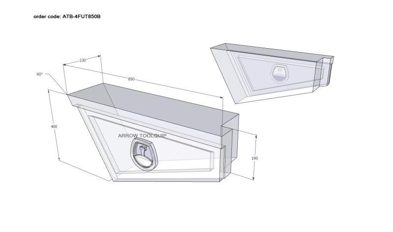 ALUMINIUM UNDERTRAY TOOLBOX 3 ATB-4FUT850B - Image 2